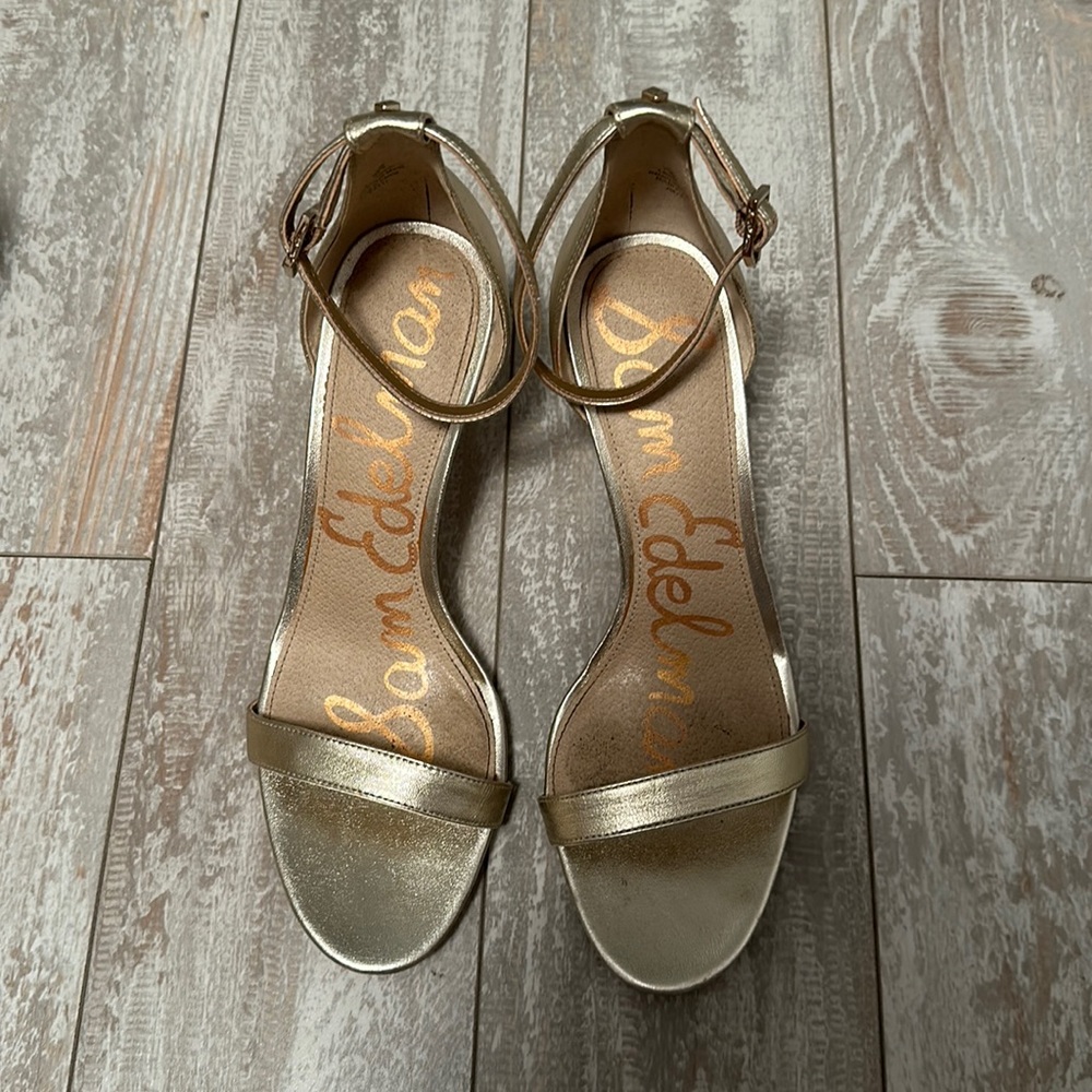 Sam Edelman gold heels 7.5